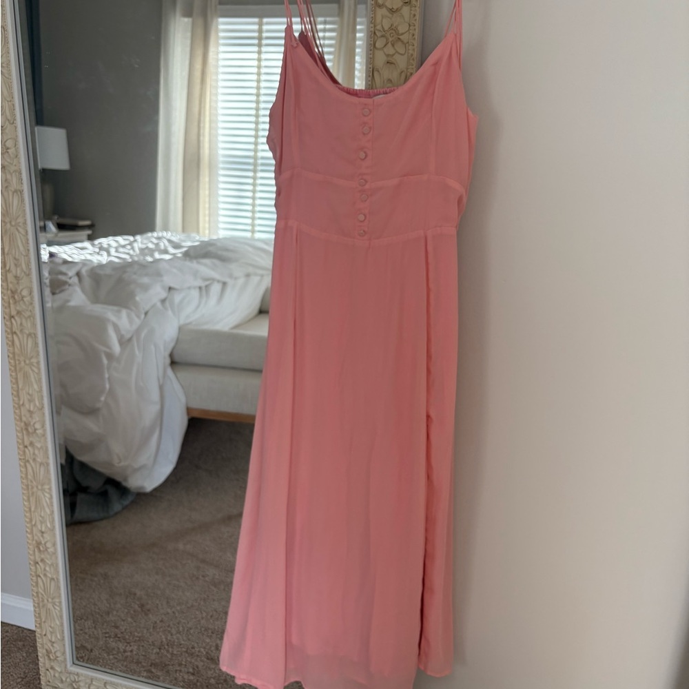 Elegant Pink Sleeveless Dress